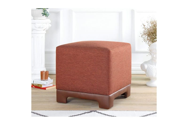 Puf Belarville Flise Rød - Flise Rød - Møbler - Stole & lænestole - Taburet & skammel - Ottoman