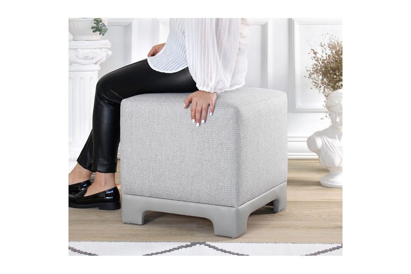 Puf Belarville Grå - Grå - Møbler - Stole & lænestole - Taburet & skammel - Ottoman