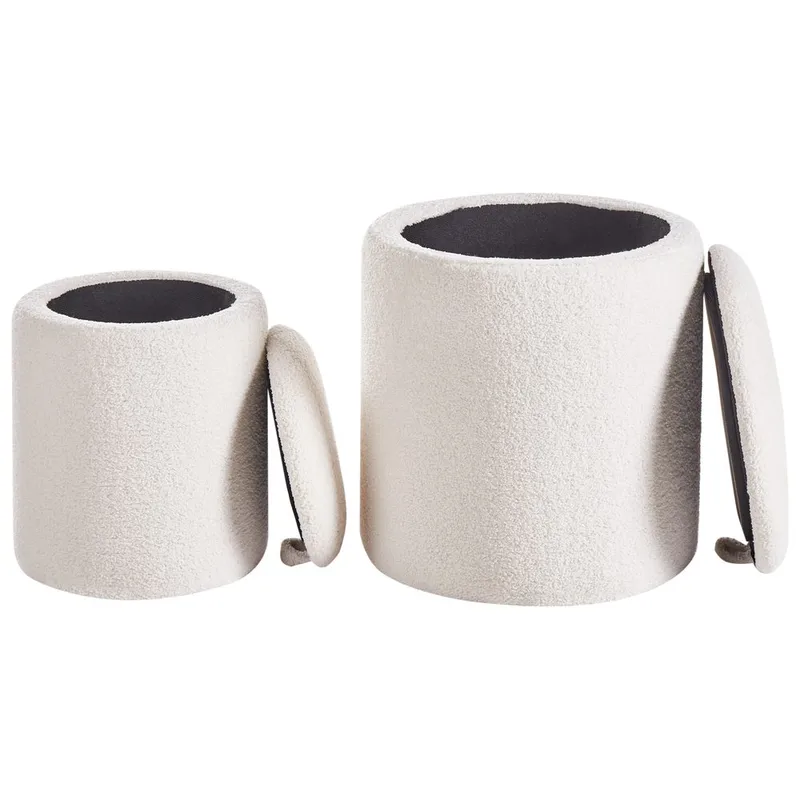 Puf Berea 2-pak - Hvid - Møbler - Stole & lænestole - Taburet & skammel - Ottoman