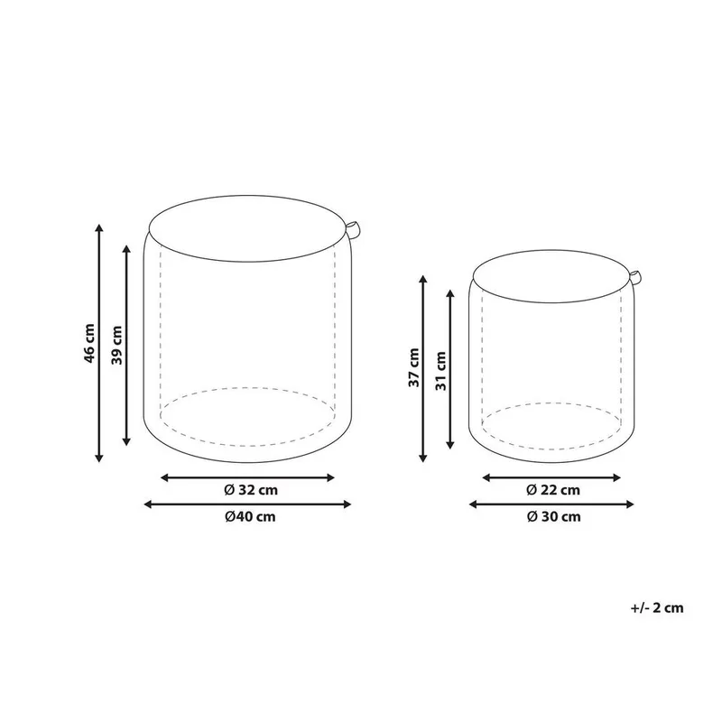 Puf Berea 2-pak - Hvid - Møbler - Stole & lænestole - Taburet & skammel - Ottoman