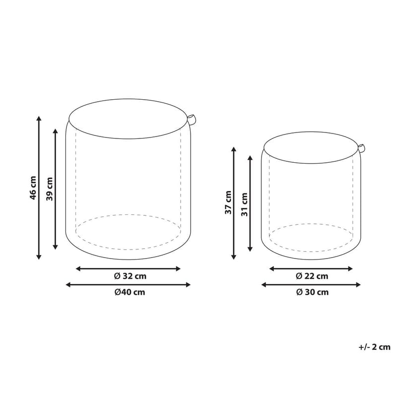 Puf Berea 2-pak - Brun - Møbler - Stole & lænestole - Taburet & skammel - Ottoman