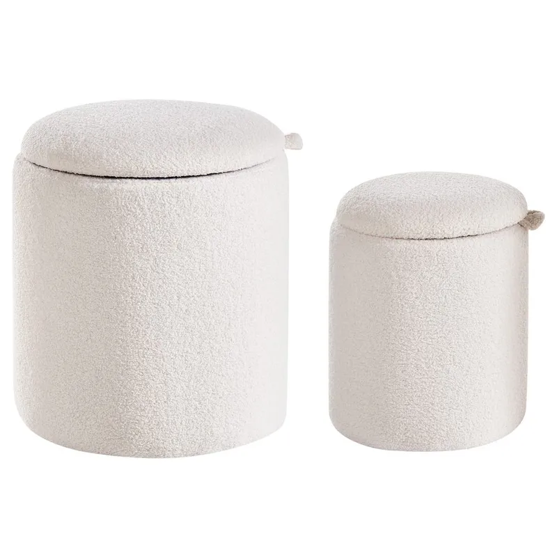 Puf Berea 2-pak - Hvid - Møbler - Stole & lænestole - Taburet & skammel - Ottoman