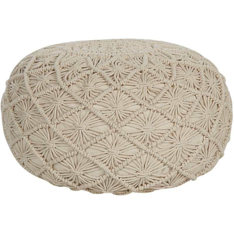 Puf Berkane - Beige/50x50x30 - Møbler - Stole & lænestole - Taburet & skammel - Ottoman