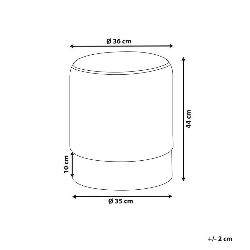 Puf Brigitte - Sort, Sølv - Møbler - Stole & lænestole - Taburet & skammel - Ottoman