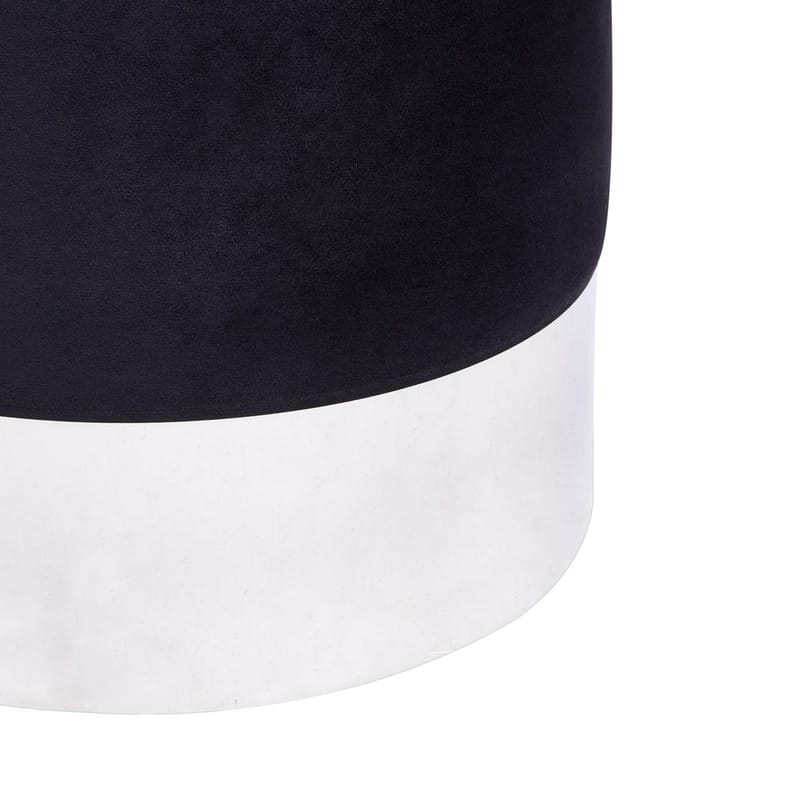 Puf Brigitte - Sort, Sølv - Møbler - Stole & lænestole - Taburet & skammel - Ottoman