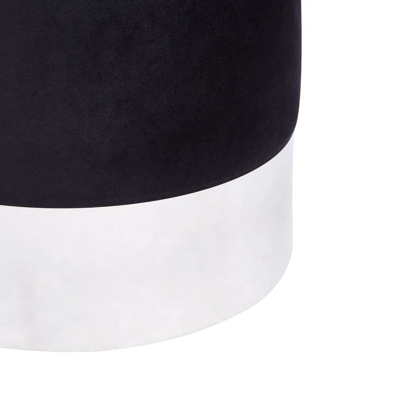 Puf Brigitte - Sort, Sølv - Møbler - Stole & lænestole - Taburet & skammel - Ottoman