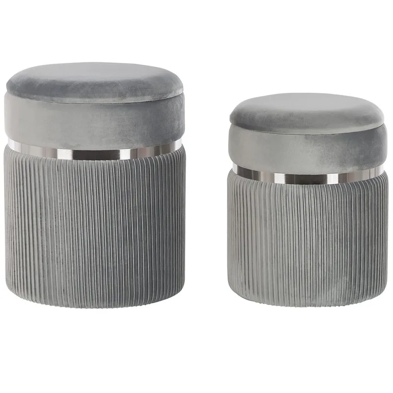 Puf Camdenton 2-pak, Grå