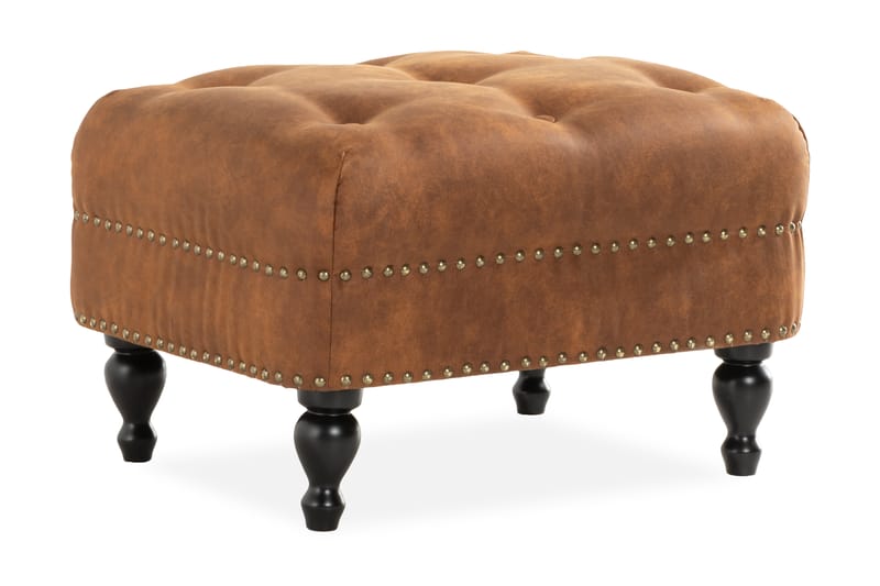 Castelano Fodskammel - Beige - Chesterfield puf - Puf