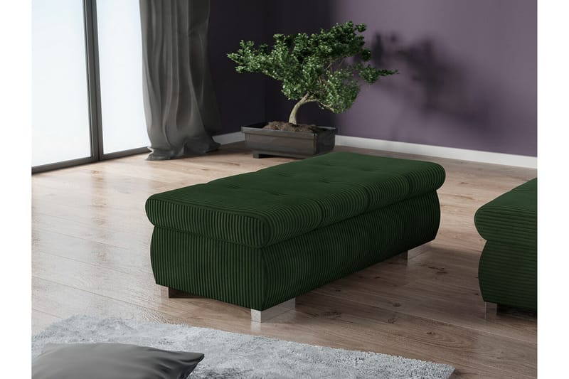 Cerys Fodskammel 60 cm - Grøn - Møbler - Stole & lænestole - Taburet & skammel - Puf