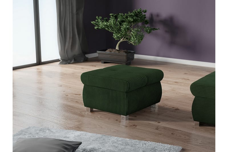 Cerys Fodskammel 60 cm - Grøn - Møbler - Stole & lænestole - Taburet & skammel - Puf