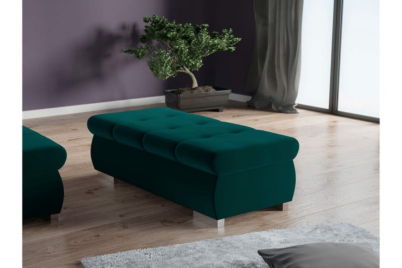 Cerys Fodskammel 60 cm - Turkis - Møbler - Stole & lænestole - Taburet & skammel - Puf