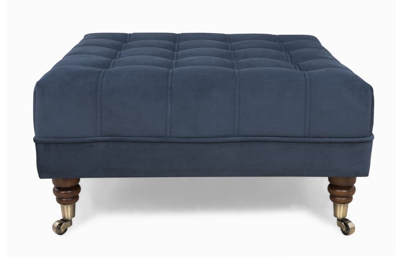 Chesterfield Deluxe Fodskammel Firkantet 70 cm - Velour Beige - Møbler - Stole & lænestole - Taburet & skammel - Puf - Chesterfield puf
