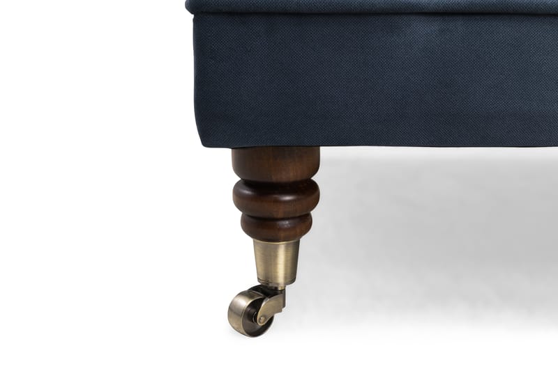Chesterfield Deluxe Fodskammel Firkantet 70 cm - Velour Beige - Møbler - Stole & lænestole - Taburet & skammel - Puf - Chesterfield puf