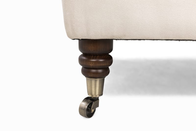 Chesterfield Deluxe Fodskammel Firkantet 70 cm - Velour Sort - Møbler - Stole & lænestole - Taburet & skammel - Puf - Chesterfield puf