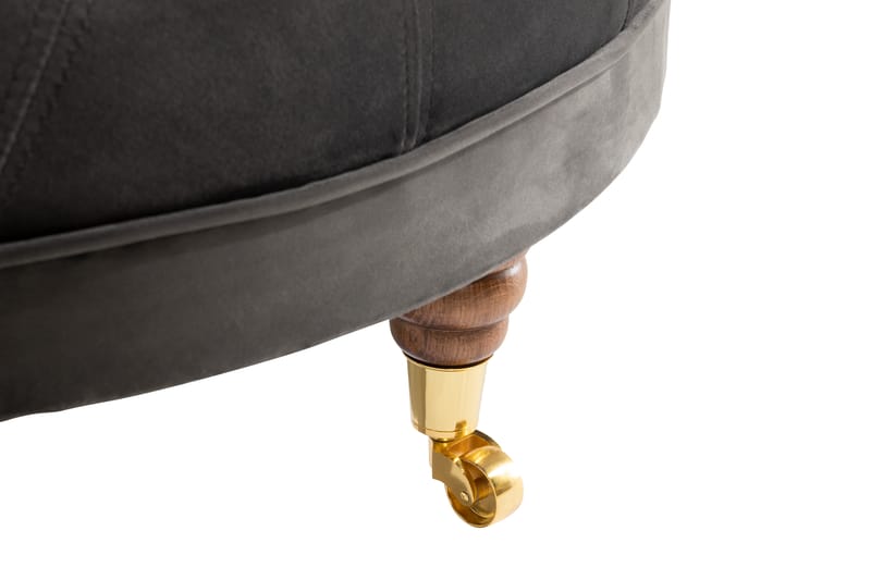 Chesterfield Deluxe Fodskammel - Grå - Møbler - Stole & lænestole - Taburet & skammel - Puf - Chesterfield puf