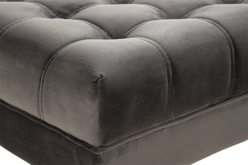 Chesterfield Deluxe Fodskammel - Grå - Møbler - Stole & lænestole - Taburet & skammel - Puf - Chesterfield puf