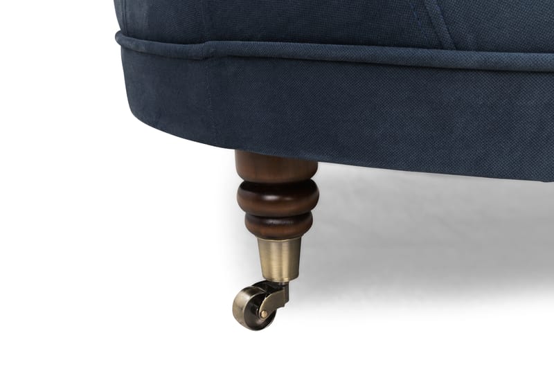 Chesterfield Deluxe Fodskammel Rund 80 cm - Velour Beige - Møbler - Stole & lænestole - Taburet & skammel - Puf - Chesterfield puf