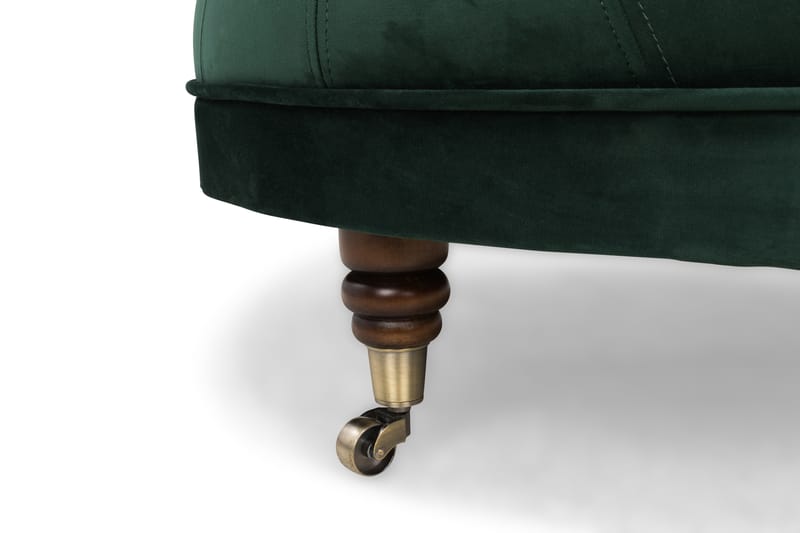Chesterfield Deluxe Fodskammel Rund 80 cm - Vintage Mørkebrun - Møbler - Stole & lænestole - Taburet & skammel - Puf - Chesterfield puf