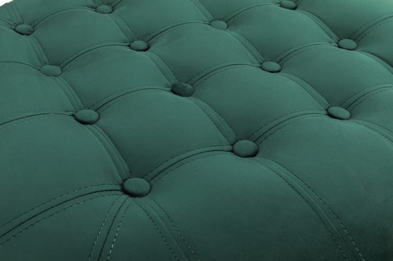 Chesterfield Deluxe Fodskammel Rund 80 cm - Vintage Mørkebrun - Møbler - Stole & lænestole - Taburet & skammel - Puf - Chesterfield puf