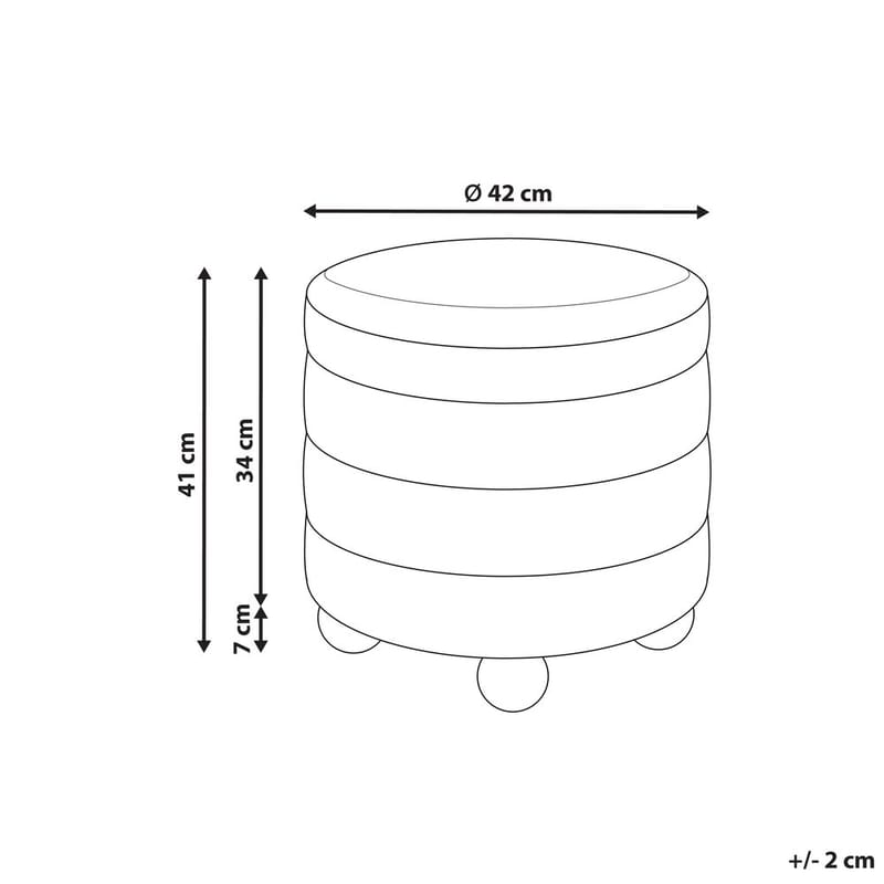 Puf Chilly - Brun, lyst træ - Møbler - Stole & lænestole - Taburet & skammel - Ottoman
