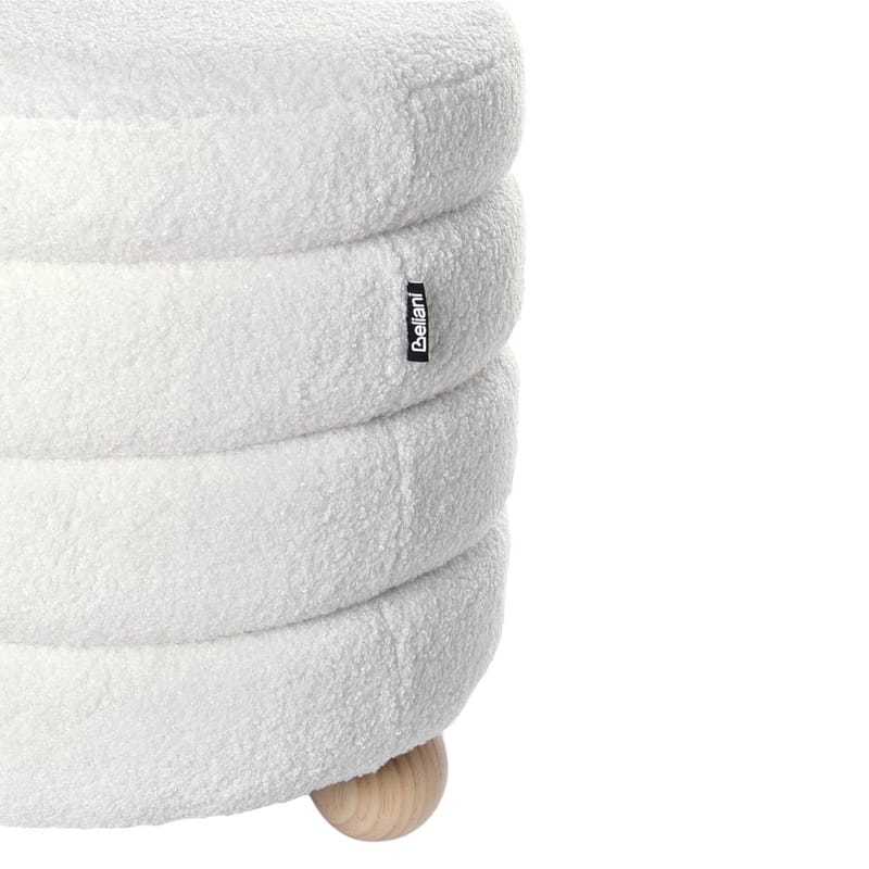 Puf Chilly - Hvid, lyst træ - Møbler - Stole & lænestole - Taburet & skammel - Ottoman