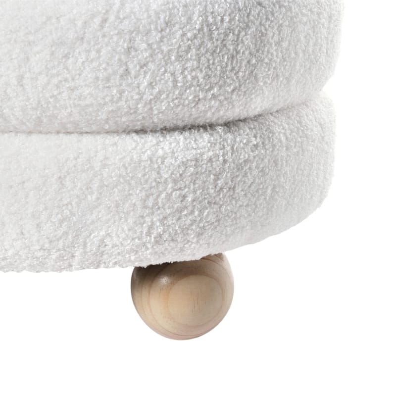 Puf Chilly - Hvid, lyst træ - Møbler - Stole & lænestole - Taburet & skammel - Ottoman