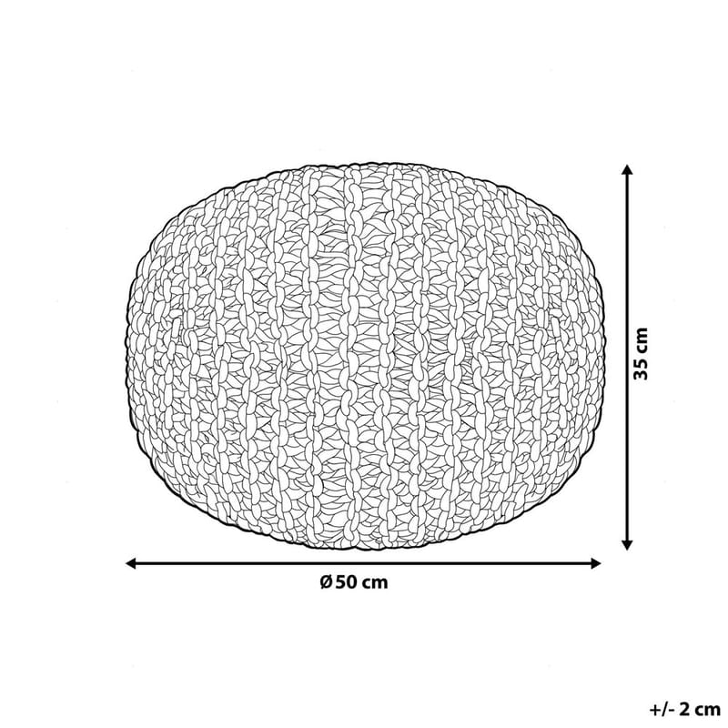 Puf Conrad - Hvid, Blå - Møbler - Stole & lænestole - Taburet & skammel - Ottoman
