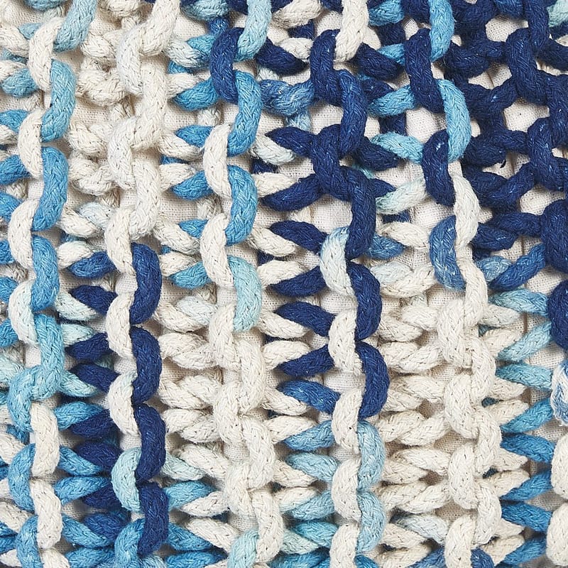 Puf Conrad - Hvid, Blå - Møbler - Stole & lænestole - Taburet & skammel - Ottoman