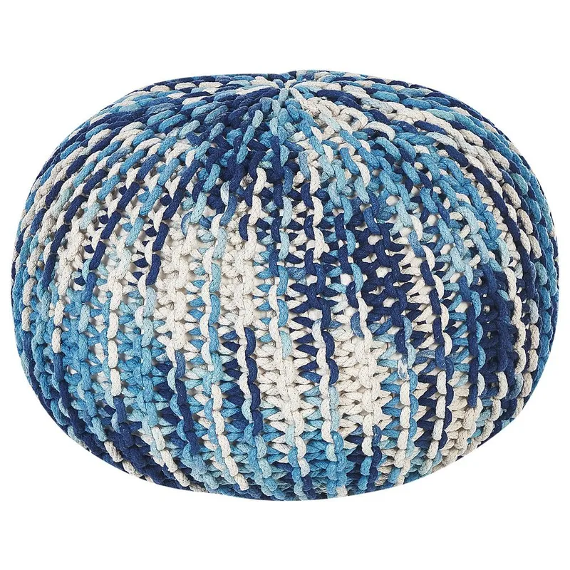 Puf Conrad - Hvid, Blå - Møbler - Stole & lænestole - Taburet & skammel - Ottoman