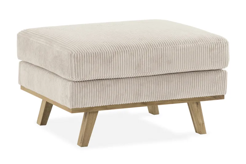 Copenhagen fodskammel Fløjl, Beige