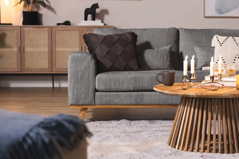 Copenhagen fodskammel Fløjl - Grå - Møbler - Stole & lænestole - Taburet & skammel - Puf