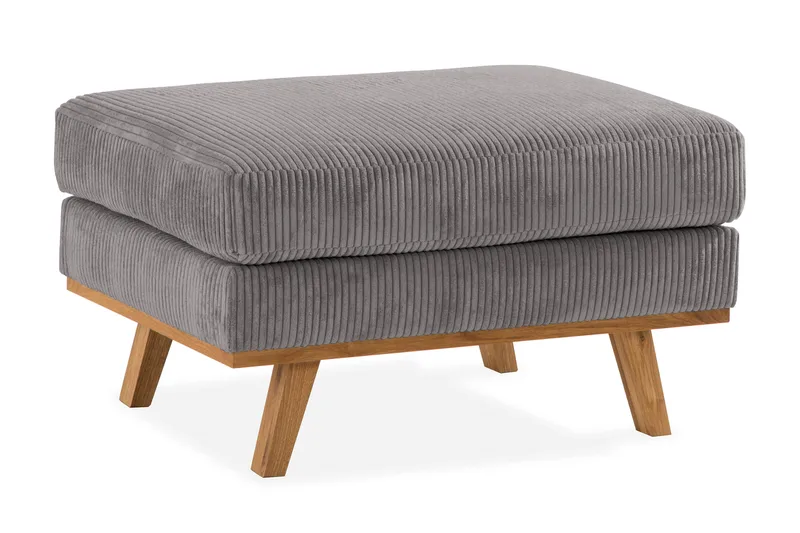 Copenhagen fodskammel Fløjl - Grå - Møbler - Stole & lænestole - Taburet & skammel - Puf