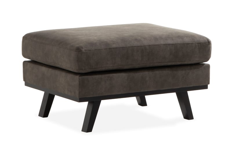 Copenhagen Fodskammel Læder look - Mørkegrå - Møbler - Stole & lænestole - Taburet & skammel - Puf