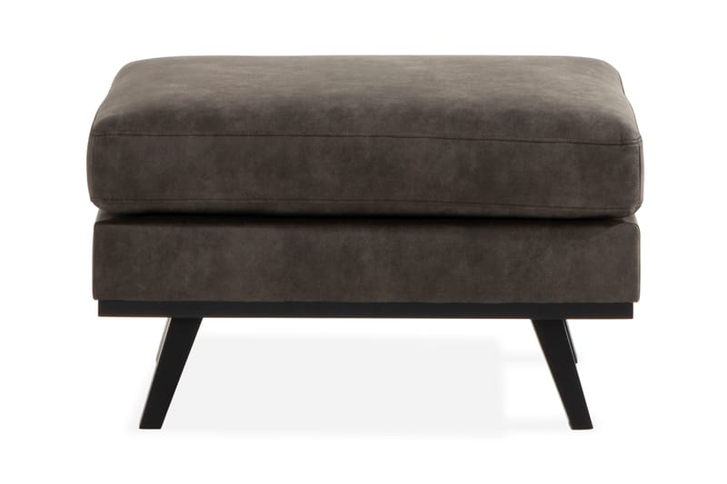 Copenhagen Fodskammel Læder look - Mørkegrå - Møbler - Stole & lænestole - Taburet & skammel - Puf