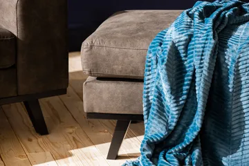 Copenhagen Fodskammel Læder look - Mørkegrå - Møbler - Stole & lænestole - Taburet & skammel - Puf