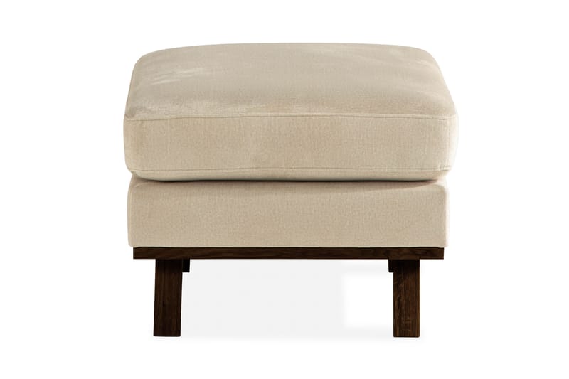 Copenhagen Fodskammel Velour - Beige - Puf