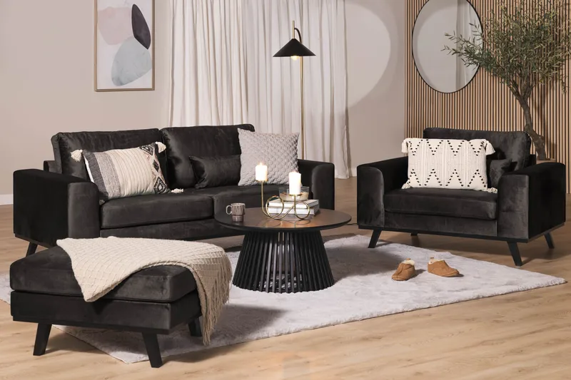 Copenhagen Puf Velour - Grå - Møbler - Stole & lænestole - Taburet & skammel - Puf