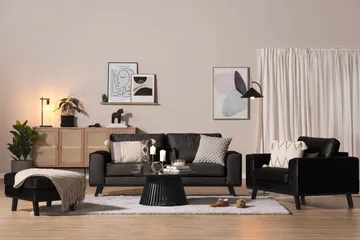 Copenhagen Puf Velour - Grå - Møbler - Stole & lænestole - Taburet & skammel - Puf