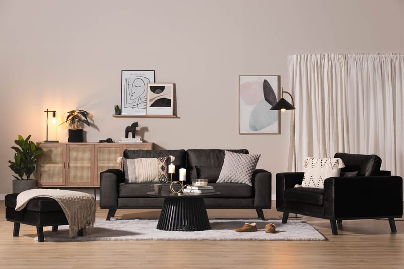 Copenhagen Puf Velour - Grå - Møbler - Stole & lænestole - Taburet & skammel - Puf