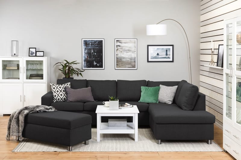 Crazy Fodskammel med Opbevaring 120x50 - Antracit - Møbler - Stole & lænestole - Taburet & skammel - Puf