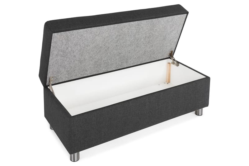 Crazy Fodskammel med Opbevaring 120x50 - Antracit - Møbler - Stole & lænestole - Taburet & skammel - Puf