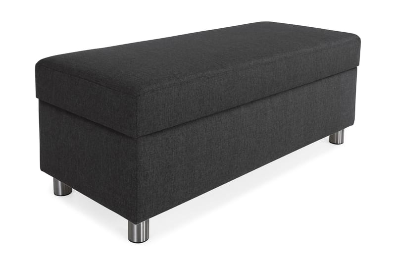 Crazy Fodskammel med Opbevaring 120x50, Antracit
