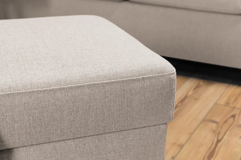 Crazy Fodskammel med Opbevaring 120x50, Beige