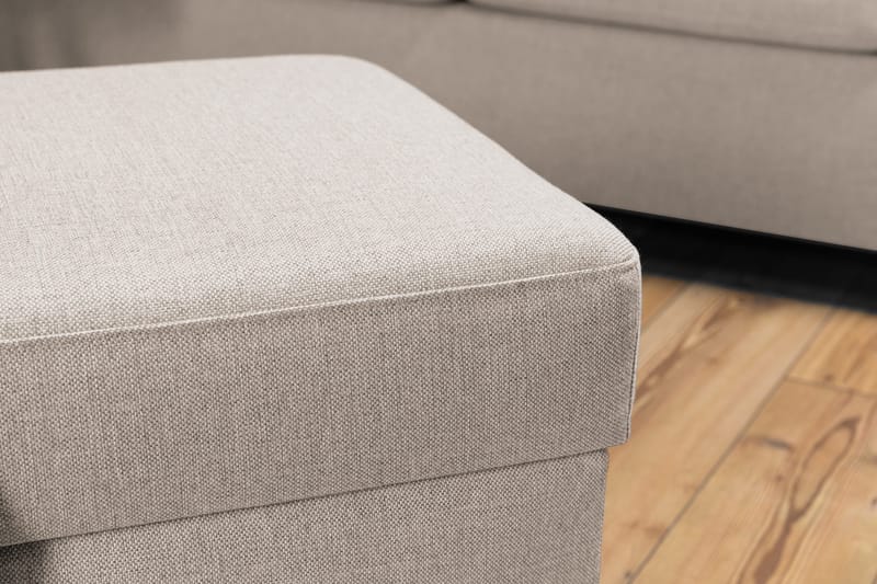 Crazy Fodskammel med Opbevaring 120x50, Beige