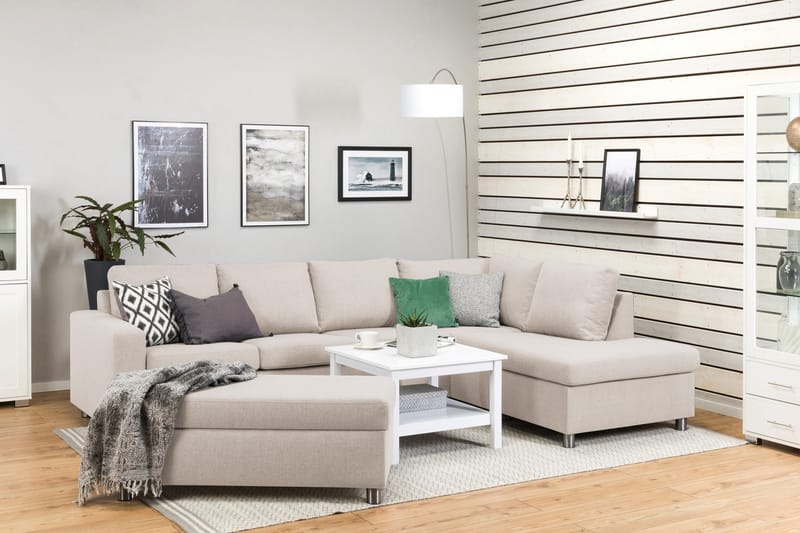 Crazy Fodskammel med Opbevaring 120x50 - Beige - Møbler - Stole & lænestole - Taburet & skammel - Puf