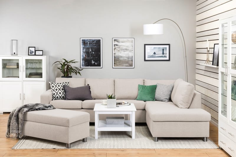 Crazy Fodskammel med Opbevaring 120x50 - Beige - Møbler - Stole & lænestole - Taburet & skammel - Puf