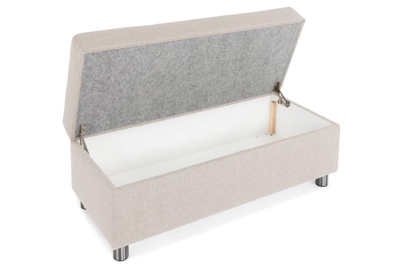 Crazy Fodskammel med Opbevaring 120x50 - Beige - Møbler - Stole & lænestole - Taburet & skammel - Puf