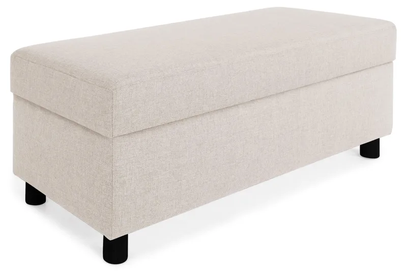 Crazy Fodskammel med Opbevaring 120x50, Beige