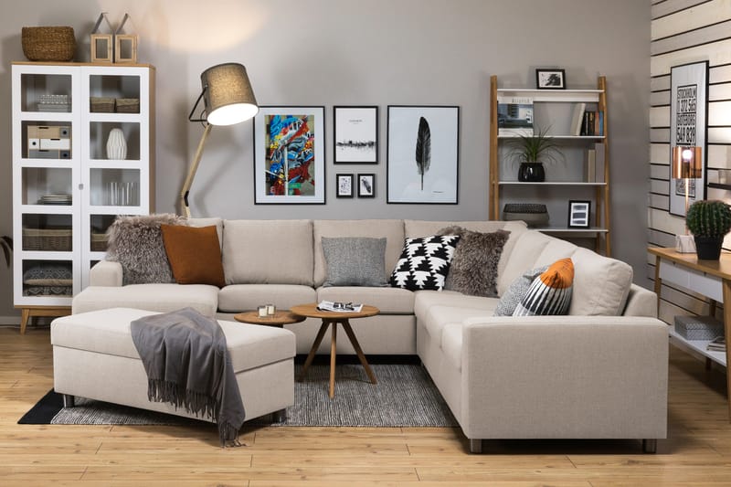 Crazy Fodskammel med Opbevaring 120x50 - Beige - Møbler - Stole & lænestole - Taburet & skammel - Puf