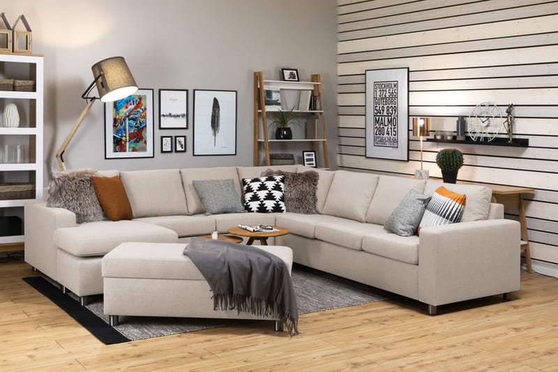 Crazy Fodskammel med Opbevaring 120x50 - Beige - Møbler - Stole & lænestole - Taburet & skammel - Puf